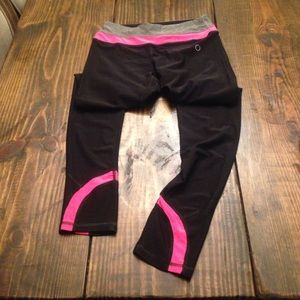 Yogo XS fitness workout pants black pink